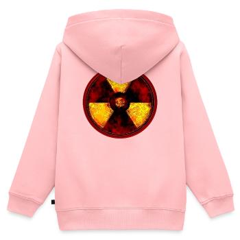 Radioactive - Kids Premium Organic Zip-up Hoodie - rose - Back - AI Model Kid Female (0cm)