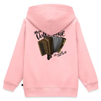 Mein Nachbar hört Volksmusik | ZiachON! - Kinder Premium Organic Zip Hoodie - Rosa - Hinten - AI Model Kid Female (0cm)