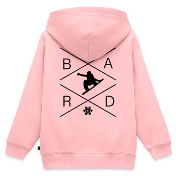 BOARD - Sweat Premium à capuche zippé enfant bio - rose - Dos - AI Model Kid Female (0cm)
