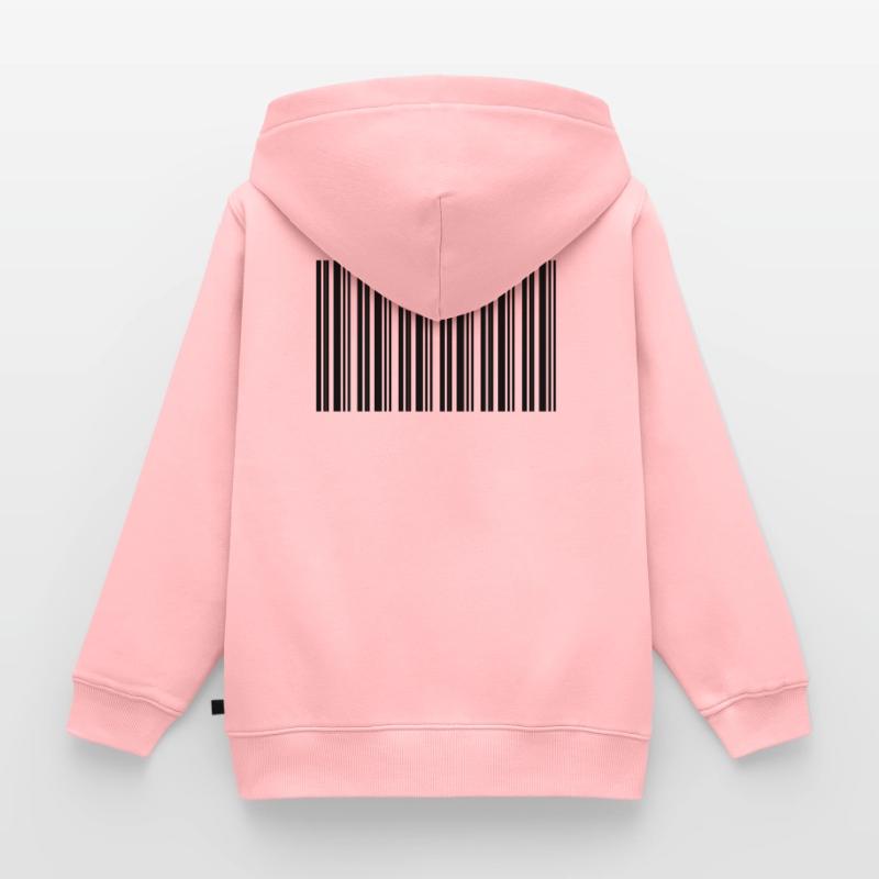 Conception de technologies informatiques pour nerds de code-barres Sweat Premium à capuche zippé enfant bio