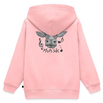Muh sik - Kinder Premium Organic Zip Hoodie - Rosa - Hinten - AI Model Kid Female (0cm)