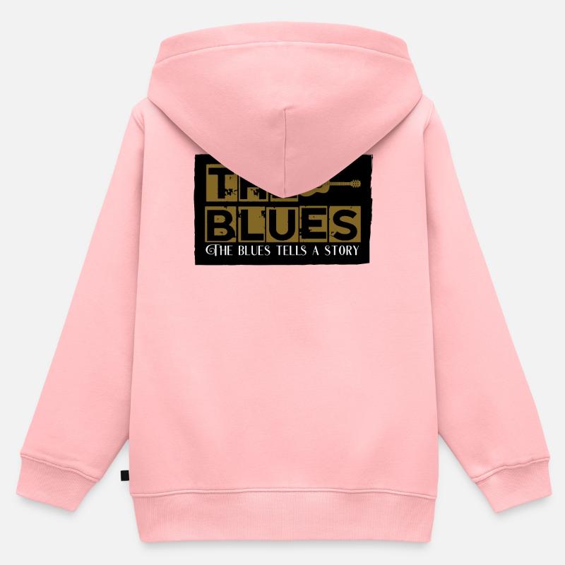 the bleus - Sweat Premium à capuche zippé enfant bio - rose