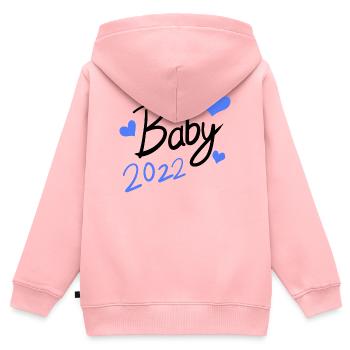Baby 2022 - Neugeborenes 2022 - Kinder Premium Organic Zip Hoodie - Rosa - Hinten - AI Model Kid Female (0cm)