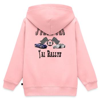 J'Peux Pas J'ai Rallye Course Sport Automobile - Sweat Premium à capuche zippé enfant bio - rose - Dos - AI Model Kid Female (0cm)