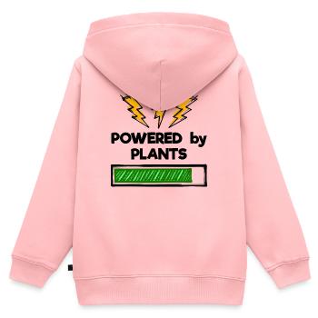 Vegetarier Vegan Statement - Kinder Premium Organic Zip Hoodie - Rosa - Hinten - AI Model Kid Female (0cm)