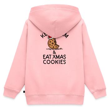 Statement Xmas Weihnachten - Kinder Premium Organic Zip Hoodie - Rosa - Hinten - AI Model Kid Female (0cm)