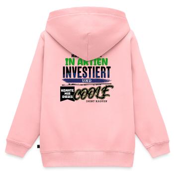 Börse Investieren Finanzen Statement - Kinder Premium Organic Zip Hoodie - Rosa - Hinten - AI Model Kid Female (0cm)