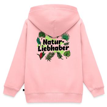 Statement Mutter Natur - Kinder Premium Organic Zip Hoodie - Rosa - Hinten - AI Model Kid Female (0cm)