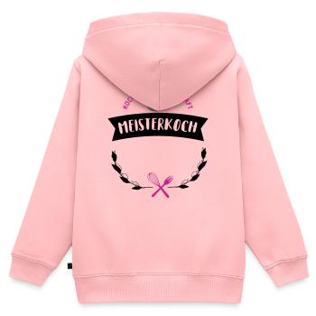 koch sternekoch individualisierbar geschenk bester - Kinder Premium Organic Zip Hoodie - Rosa - Hinten - AI Model Kid Female (0cm)