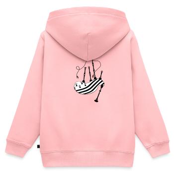 BREIZH - Kinder Premium Organic Zip Hoodie - Rosa - Hinten - AI Model Kid Female (0cm)