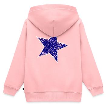 STAR. STARS. STAR. STARS. FEAST. ANNIVERSARY - Kids Premium Organic Zip-up Hoodie - rose - Back - AI Model Kid Female (0cm)