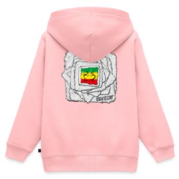 Reggae Love Schattenmotiv - Kinder Premium Organic Zip Hoodie - Rosa - Hinten - AI Model Kid Female (0cm)
