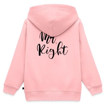 Mr. Right the right and only one - Kids Premium Organic Zip-up Hoodie - rose - Back - AI Model Kid Female (0cm)
