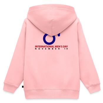 Internationaler Männertag - Kinder Premium Organic Zip Hoodie - Rosa - Hinten - AI Model Kid Female (0cm)