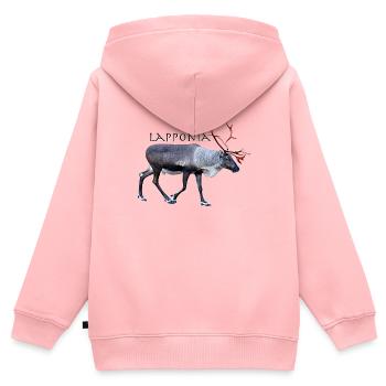 Lapponia - Kids Premium Organic Zip-up Hoodie - rose - Back - AI Model Kid Female (0cm)