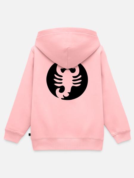 Sternbild Skorpion, Horoskop - Kinder Premium Organic Zip Hoodie - Rosa