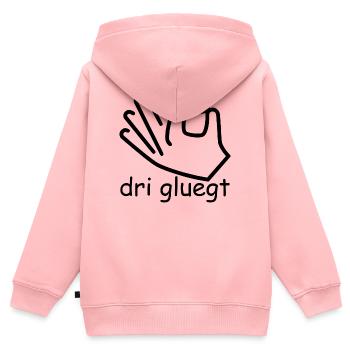 dri gluegt - Kinder Premium Organic Zip Hoodie - Rosa - Hinten - AI Model Kid Female (0cm)