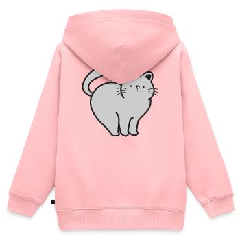 Chats Chats - Sweat Premium à capuche zippé enfant bio - rose - Dos - AI Model Kid Female (0cm)