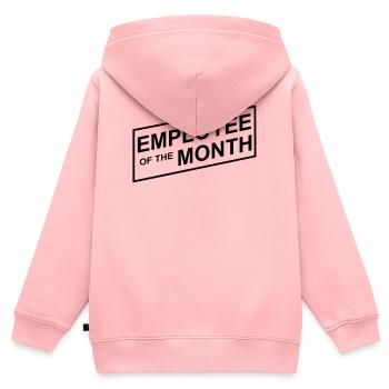 Employé du mois - Sweat Premium à capuche zippé enfant bio - rose - Dos - AI Model Kid Female (0cm)