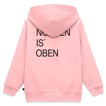 Norden is oben - Kinder Premium Organic Zip Hoodie - Rosa - Hinten - AI Model Kid Female (0cm)