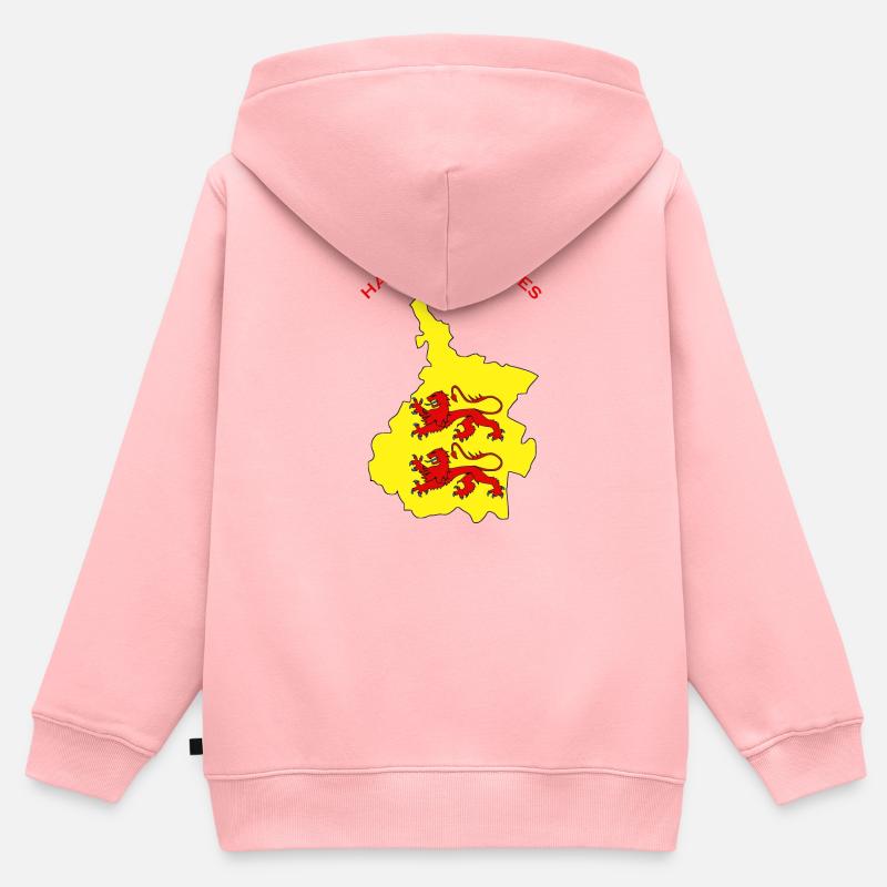 Hautes-pyrénées - Sweat Premium à capuche zippé enfant bio - rose