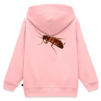 Cafard insecte cafard cafard - Sweat Premium à capuche zippé enfant bio - rose - Dos - AI Model Kid Female (0cm)