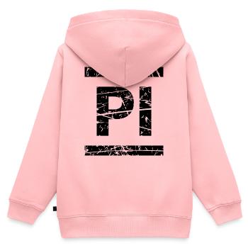 Pi - Sweat Premium à capuche zippé enfant bio - rose - Dos - AI Model Kid Female (0cm)