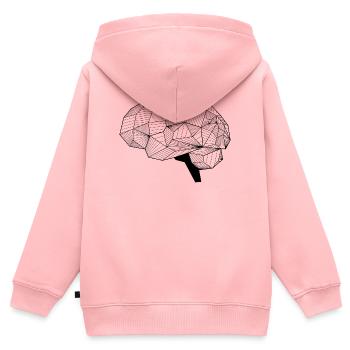 Brain - Kids Premium Organic Zip-up Hoodie - rose - Back - AI Model Kid Female (0cm)
