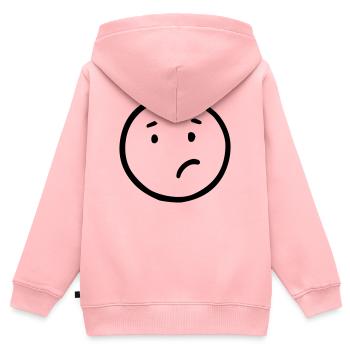 Verwirrt - Kinder Premium Organic Zip Hoodie - Rosa - Hinten - AI Model Kid Female (0cm)