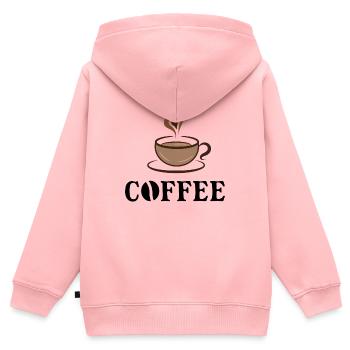 Latte Macchiato Barista Kaffee Spruch Kaffeetasse - Kinder Premium Organic Zip Hoodie - Rosa - Hinten - AI Model Kid Female (0cm)