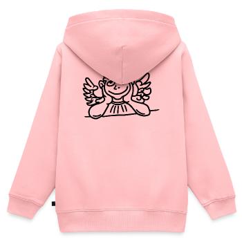 Für alle Engel auf Erden, verträumt und entzückend - Kinder Premium Organic Zip Hoodie - Rosa - Hinten - AI Model Kid Female (0cm)