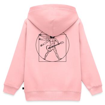 Sparvinci Felsen - Kinder Premium Organic Zip Hoodie - Rosa - Hinten - AI Model Kid Female (0cm)