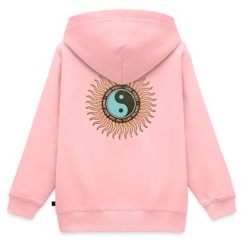 Surfdesign – Surf Tribes - Kinder Premium Organic Zip Hoodie - Rosa - Hinten - AI Model Kid Female (0cm)