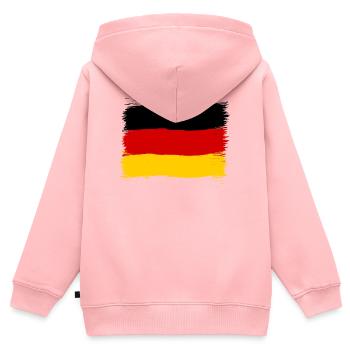 Deutschland Farben schwarz rot gold - Kinder Premium Organic Zip Hoodie - Rosa - Hinten - AI Model Kid Female (0cm)
