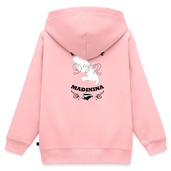 Martinique - Kinder Premium Organic Zip Hoodie - Rosa - Hinten - AI Model Kid Female (0cm)