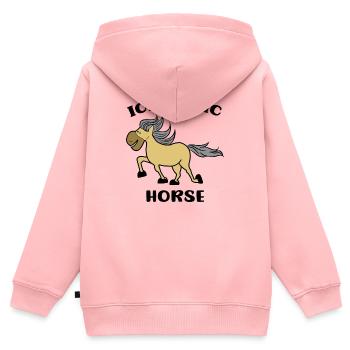 Galopp Islandpferde Islandpony Statement Pony - Kinder Premium Organic Zip Hoodie - Rosa - Hinten - AI Model Kid Female (0cm)