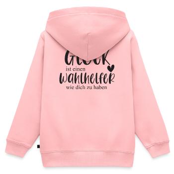Wahlhelfer Ehrenamt Stadt Gemeinde Geschenk - Kinder Premium Organic Zip Hoodie - Rosa - Hinten - AI Model Kid Female (0cm)