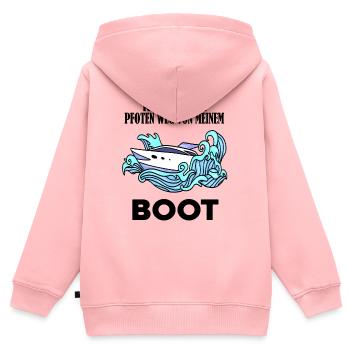 Motorboot Kapitän Boot Boote Seefahrt - Kinder Premium Organic Zip Hoodie - Rosa - Hinten - AI Model Kid Female (0cm)