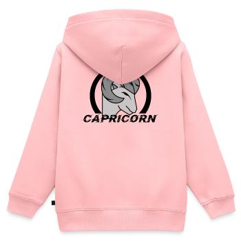 Steinbock Tierkreis Esoterik Spruch Horoskop - Kinder Premium Organic Zip Hoodie - Rosa - Hinten - AI Model Kid Female (0cm)