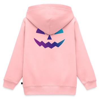 Halloween Kürbis Design Gesicht Verkleidungen - Kinder Premium Organic Zip Hoodie - Rosa - Hinten - AI Model Kid Female (0cm)