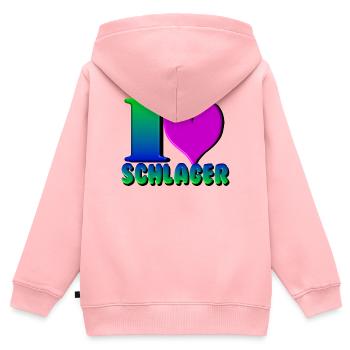 Schlager Party , Schlager Musik , Love Schlager - Kinder Premium Organic Zip Hoodie - Rosa - Hinten - AI Model Kid Female (0cm)
