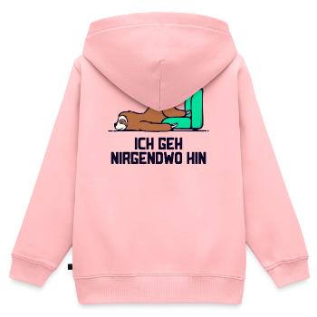 Säugetier Tier faultier Statement Langschläfer - Kinder Premium Organic Zip Hoodie - Rosa - Hinten - AI Model Kid Female (0cm)