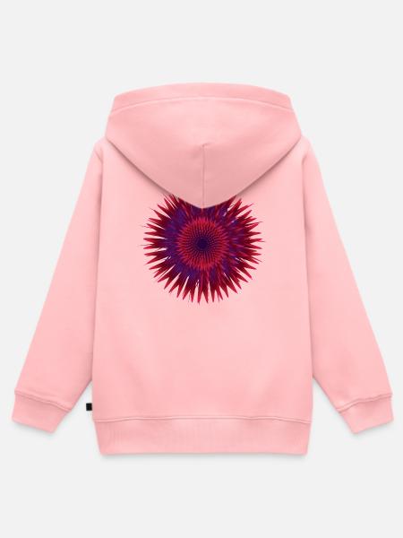 Vektor Blume - Kinder Premium Organic Zip Hoodie - Rosa