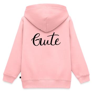 Alles Gute - Kinder Premium Organic Zip Hoodie - Rosa - Hinten - AI Model Kid Female (0cm)