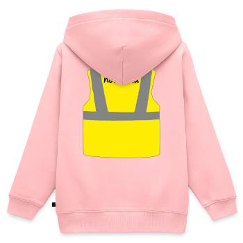 Gelbe Weste - Kinder Premium Organic Zip Hoodie - Rosa - Hinten - AI Model Kid Female (0cm)