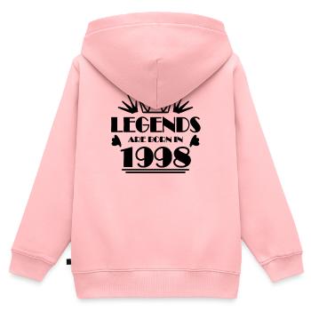 1998 - Jahrgang 1998 - Kinder Premium Organic Zip Hoodie - Rosa - Hinten - AI Model Kid Female (0cm)