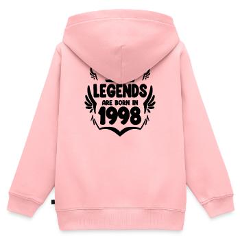 1998 - Kinder Premium Organic Zip Hoodie - Rosa - Hinten - AI Model Kid Female (0cm)