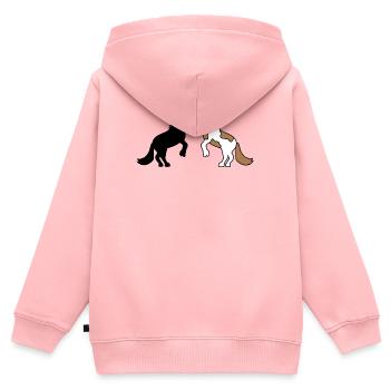 Islandpferde Pferde Pferdeliebe Galopp Araber - Kinder Premium Organic Zip Hoodie - Rosa - Hinten - AI Model Kid Female (0cm)