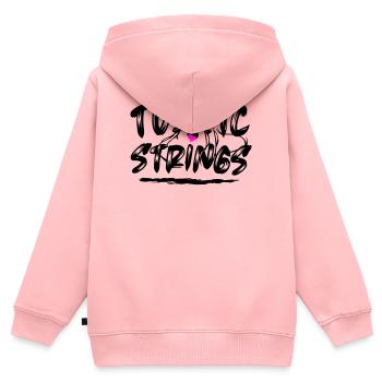 Toxic Strings 2 Farben - Kinder Premium Organic Zip Hoodie - Rosa - Hinten - AI Model Kid Female (0cm)