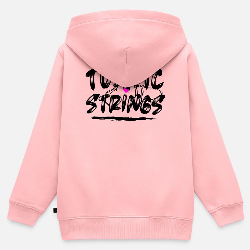Cordes toxiques 2 Couleur - Sweat Premium à capuche zippé enfant bio - rose